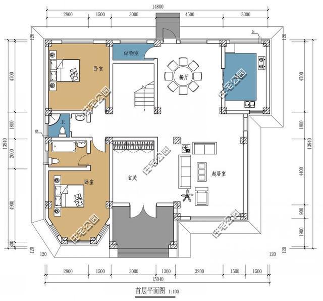 農村別墅戶型2套，歐式外觀帶柴火灶，不倫不類還是兼容并包？