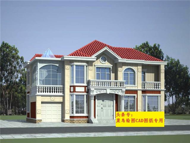 25萬建2層別墅！帶獅面羅馬柱，封閉玻璃露臺，飄窗臺，車庫