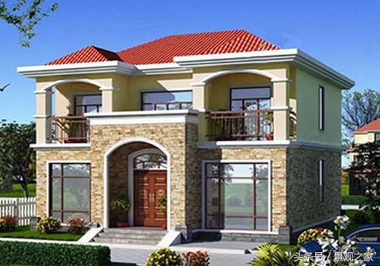 鄉(xiāng)村二層別墅設(shè)計圖，含外觀效果圖