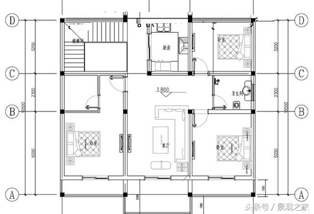 鄉(xiāng)村二層別墅設(shè)計圖，含外觀效果圖