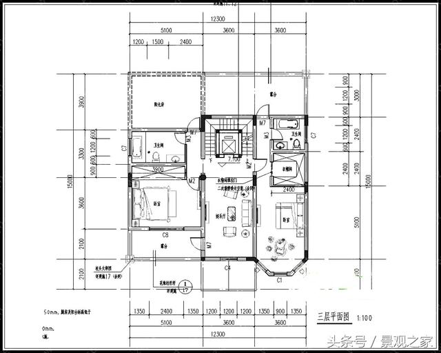 247平方米農(nóng)村三層別墅設(shè)計(jì)圖 框架結(jié)構(gòu)