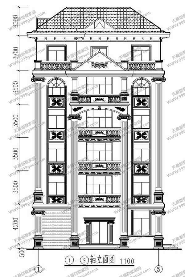 13X14.4米別墅設計圖，6層設計，農村自建房也能高大上！