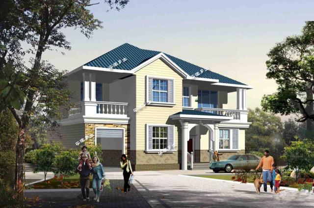 14.3x12.8米二層歐式別墅設計