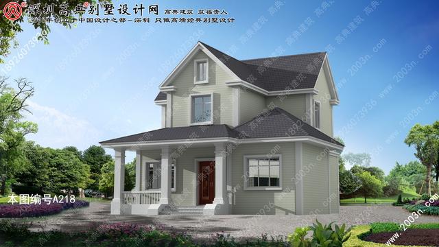 二層別墅設計圖首層106平方米圖紙編號a218