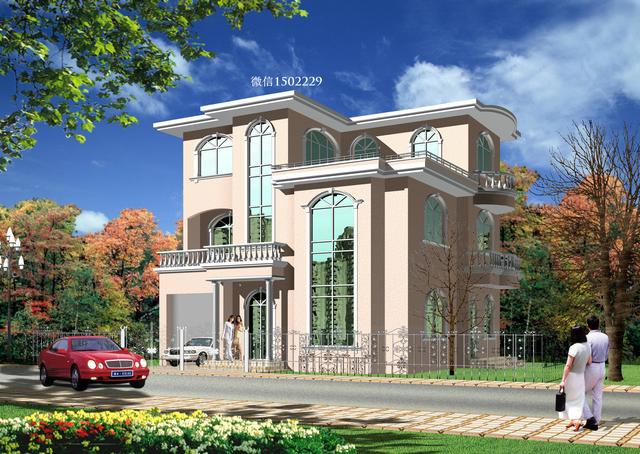 農村小別墅設計圖 新農村三層住宅設計圖 兩層自建別墅施工圖紙