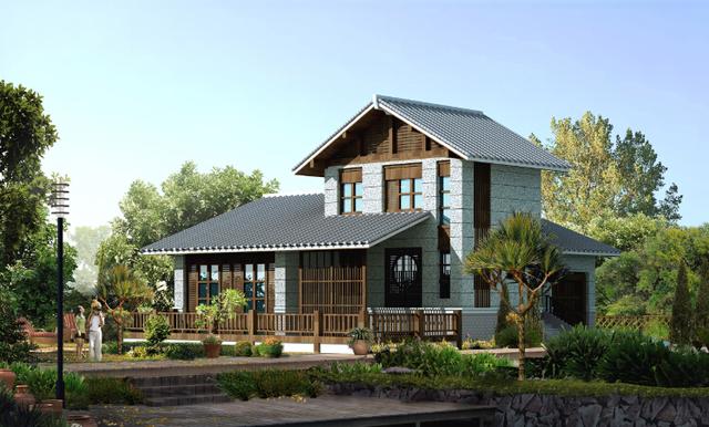 150平日式木架二層別墅設計圖 地下一層還有室內溫泉