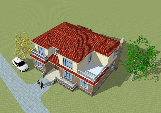 福利來啦！打工回家準備建漂亮別墅，附建房平面圖