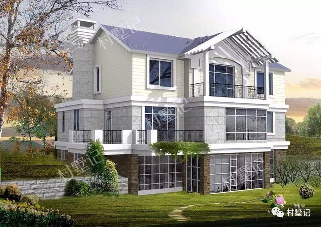 有了這款三層農(nóng)村別墅，下雨再也不用擔(dān)心受潮了