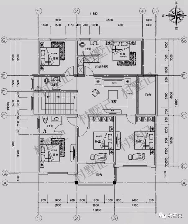 帶棋牌室的三層農(nóng)村別墅，既實用又上檔次