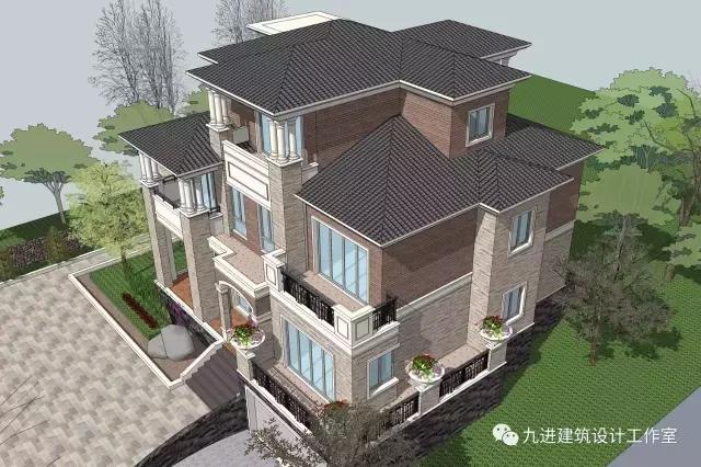 這樣的房子在村里很霸氣，15×13.9米帶車庫三層民宅！