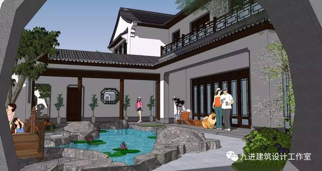 牛！自建中式合院民宅，也能蓋出如此美輪美奐的場景畫面