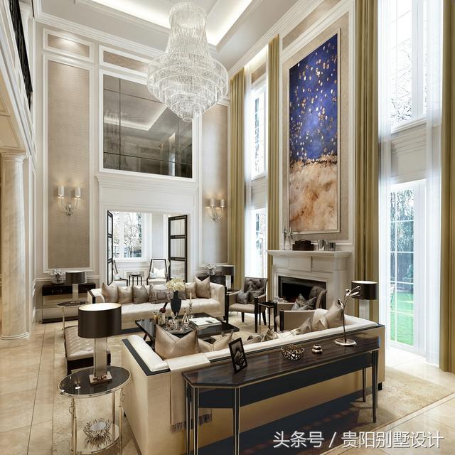 土豪自建別墅裝修效果圖太華麗，比城里的那些別墅樓盤強多了