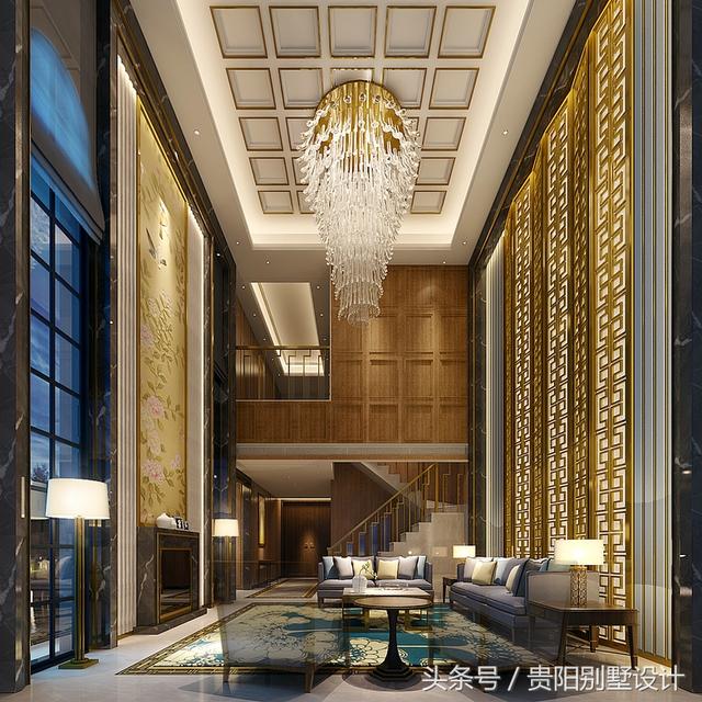 土豪自建別墅裝修效果圖太華麗，比城里的那些別墅樓盤強多了