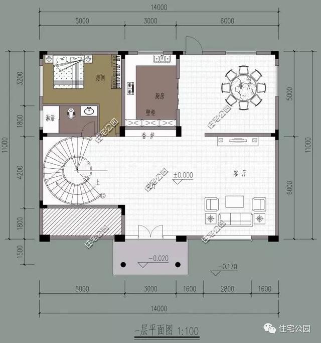 精美旋轉樓梯的歐式三層別墅，農村的房子能有這么美？