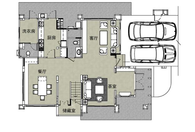2層時尚別墅，3個套間，還有客廳、茶室！