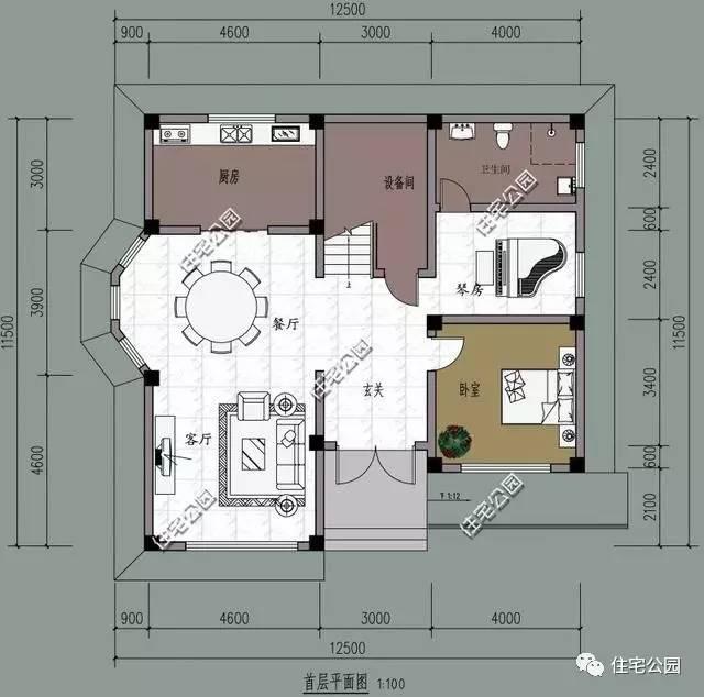 2套農村自建房12.5X11米，建2層還是一層半？