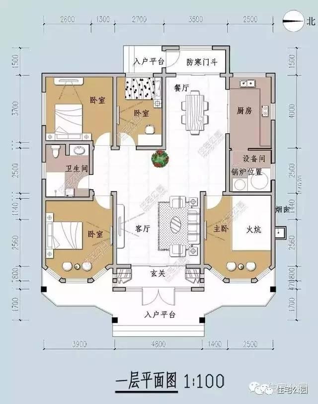 2套帶火炕的農(nóng)村單層自建房，省錢經(jīng)濟不超預(yù)算，含全圖