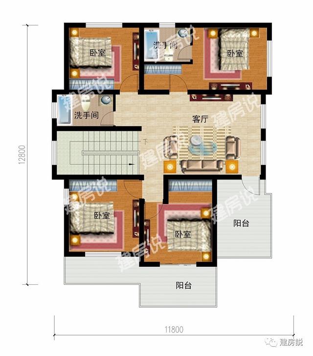 這款三層農(nóng)村別墅漂亮大氣，讓村里鄉(xiāng)親都羨慕的戶型