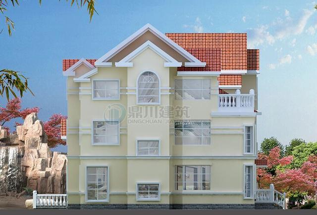 這三層優(yōu)雅小別墅一眼就愛上了，這造型建出來就成了村里一道風景