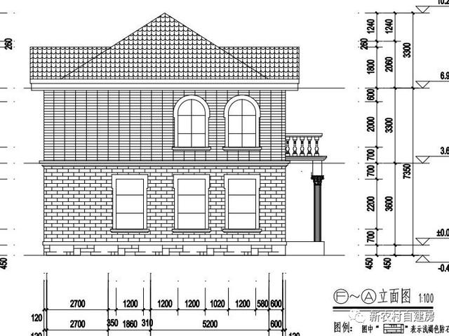 15x10米二層農村別墅設計圖，8間臥室，含平面圖和立面圖