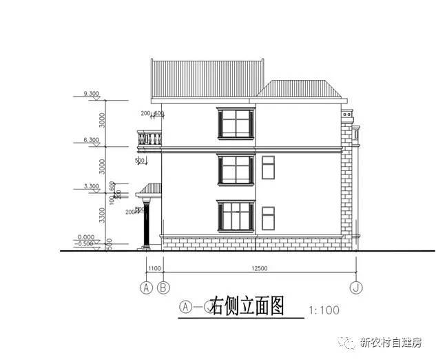 三層農村別墅設計圖，造價32萬，可獨棟雙拼自由組合