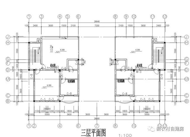 三層農村別墅設計圖，造價32萬，可獨棟雙拼自由組合