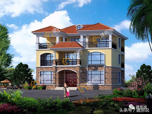 湖北黃岡丈母娘都喜歡的三層農村別墅經典戶型