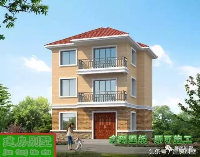 8.9×8.4米三層別墅，地基小有小的建法，照樣美觀