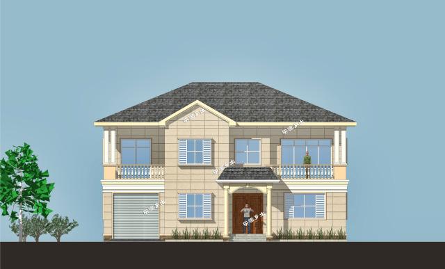 二層簡歐農村鄉間別墅設計，造型優雅，性價比高