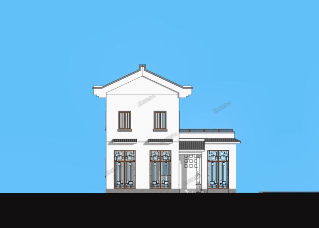 9.7x9米二層中式住宅，小巧不小氣