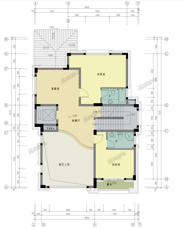 三層帶地下室歐式別墅，采光井設計改善地下室環境