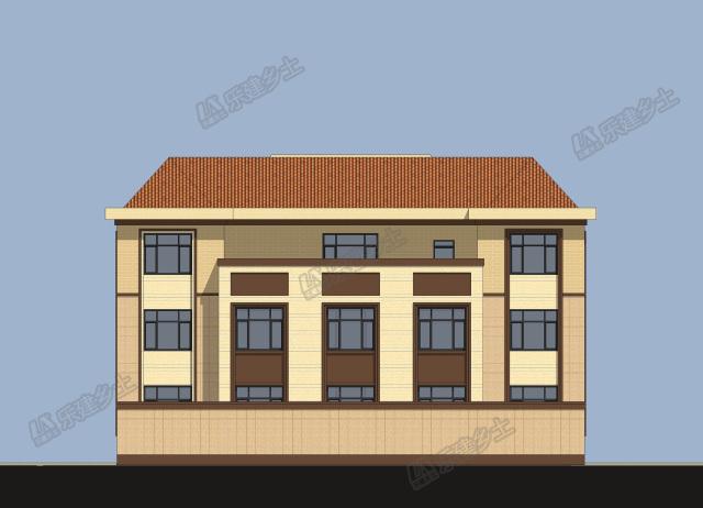 三層歐陸風(fēng)自建房設(shè)計(jì)，辦公+居住，布局設(shè)計(jì)實(shí)用合理