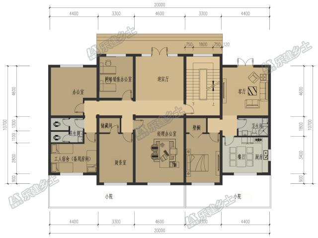 三層歐陸風(fēng)自建房設(shè)計(jì)，辦公+居住，布局設(shè)計(jì)實(shí)用合理