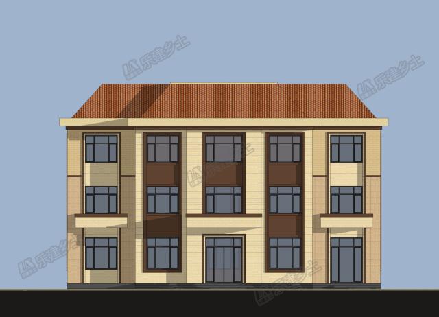 三層歐陸風(fēng)自建房設(shè)計(jì)，辦公+居住，布局設(shè)計(jì)實(shí)用合理