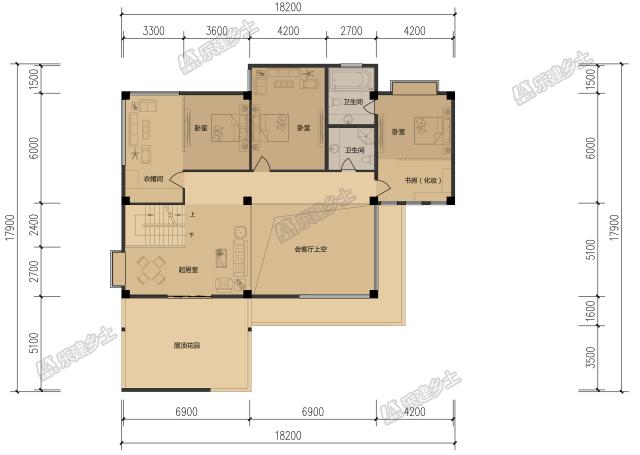 三層帶地下室+庭院別墅，一個平面方案，兩種外觀設計