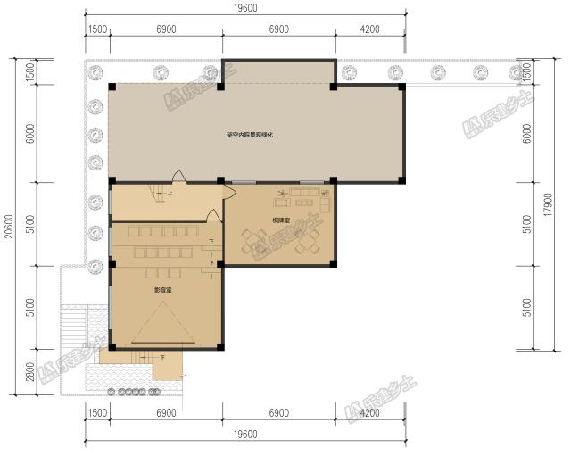 三層帶地下室+庭院別墅，一個平面方案，兩種外觀設計