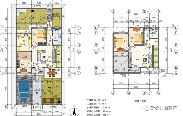 10套北方農村平房設計圖，帶院子，25萬內含造價表