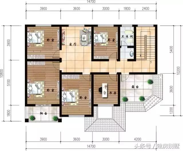 14.7×10.2米兩層農村別墅，整個鎮上再也找不出第二棟了