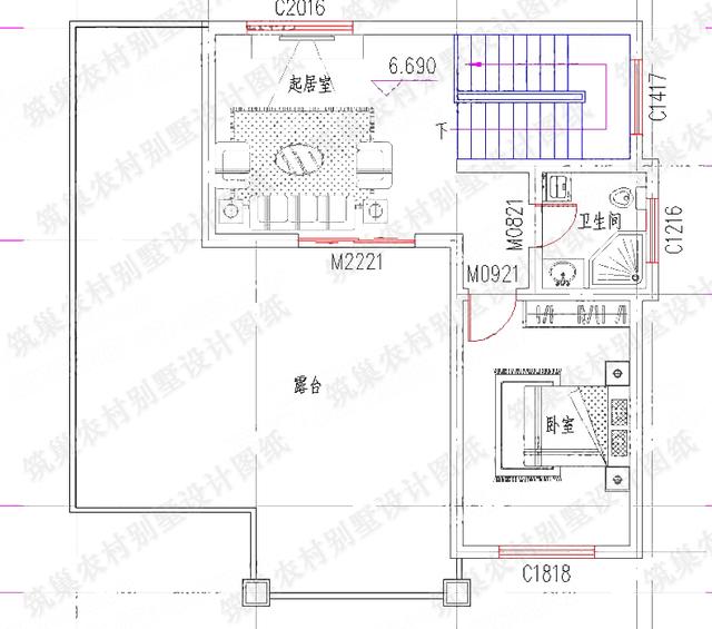三層別墅建成效果圖：簡單易建25萬120㎡3廳5室4衛帶落地窗套間帶露臺