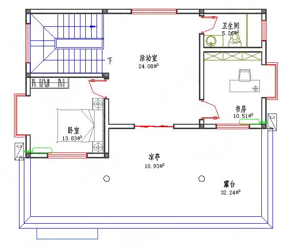 三層復(fù)式別墅全套Cad施工圖26萬(wàn)3廳4室11×10帶車庫(kù)活動(dòng)室涼亭