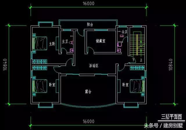 16×10.04米三層農村別墅，“人氣“最旺的戶型