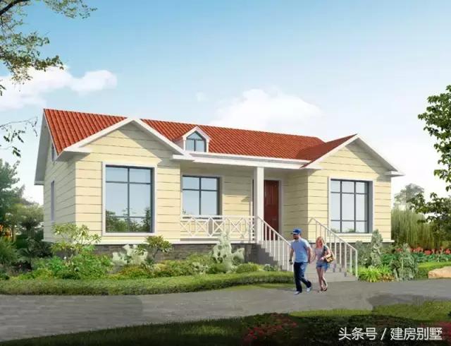 14.2×10.5米一層農村別墅，北方人都喜歡的戶型