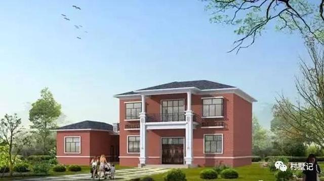 30萬建造二層農村別墅，廚房單獨建造，兩個外墻顏色你喜歡哪款