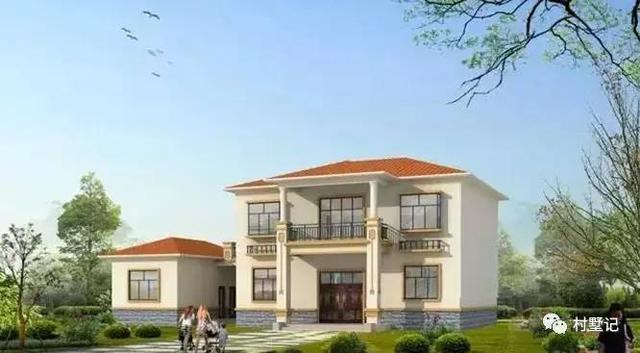 30萬建造二層農村別墅，廚房單獨建造，兩個外墻顏色你喜歡哪款