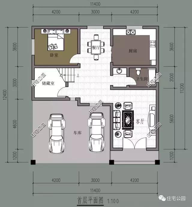 獨立開放式農村小戶型，16X14米2層別墅經濟實用，全圖！