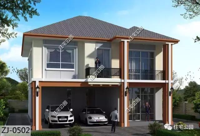 獨立開放式農村小戶型，16X14米2層別墅經濟實用，全圖！