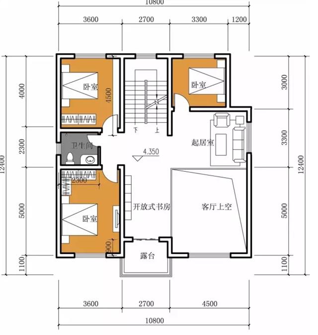 11X12米方正農村小別墅，非常符合農村的風俗，帶平面圖