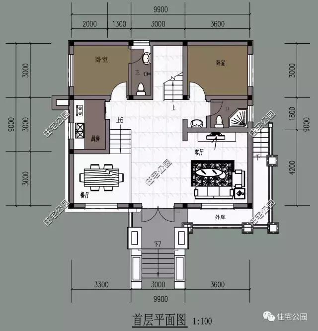 面寬進深一樣大，自建2層架空鄉(xiāng)村別墅，30萬的造價你還不看看？