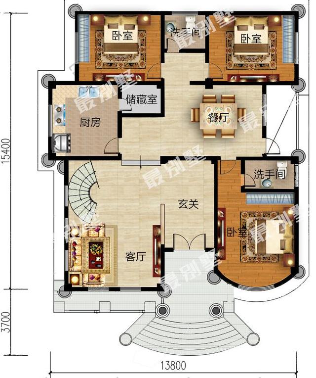 “壕”就一個字，三層豪華歐式農村別墅 建完就是村里地標性建筑！