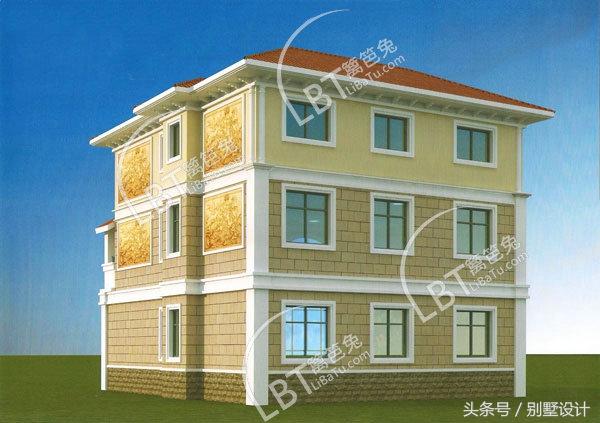 二層半三層獨棟別墅設(shè)計圖紙帶效果圖占地138平方米，客廳挑空復(fù)式樓！